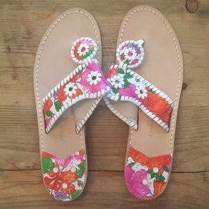 Floral Jack Rogers sandals